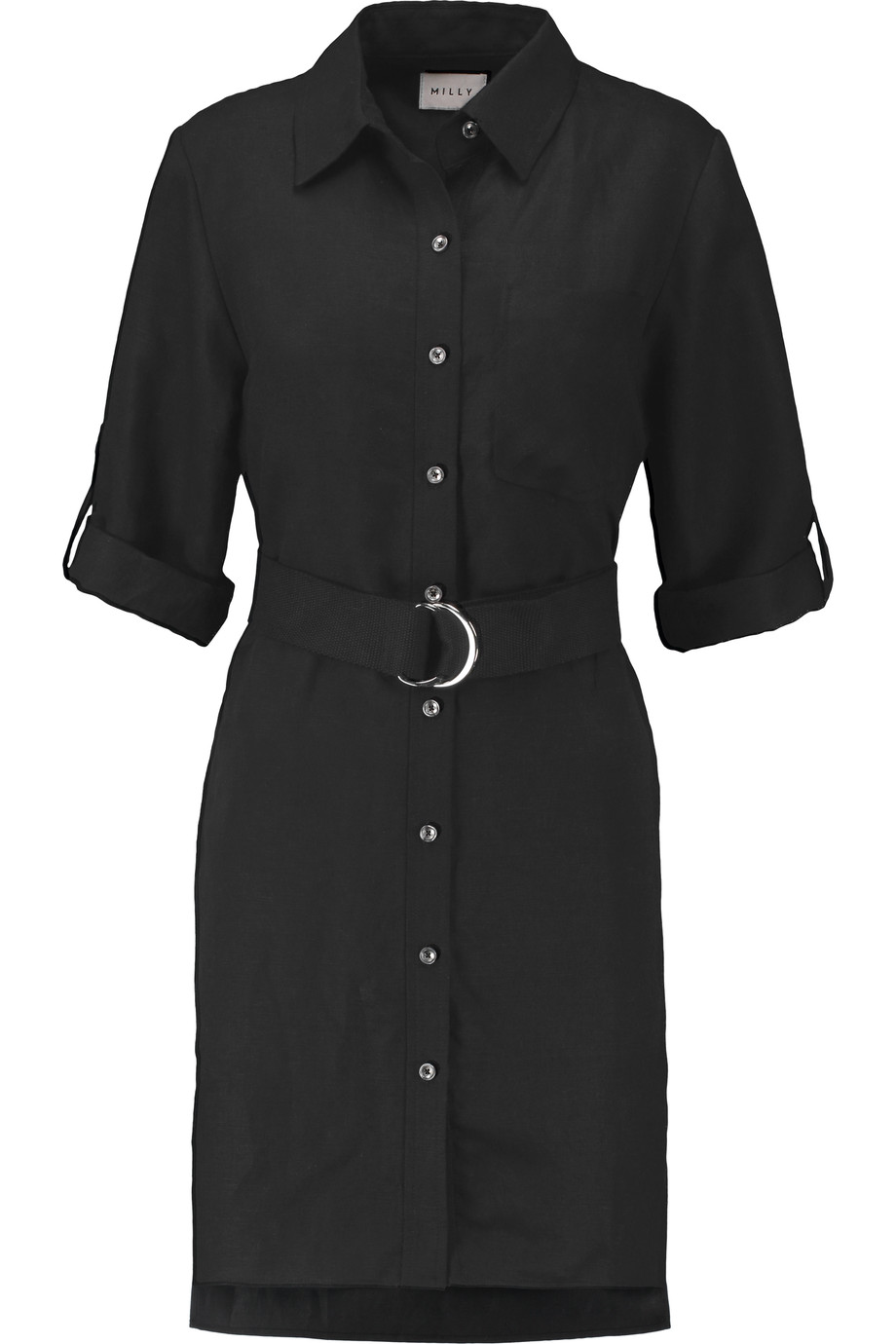 Milly Tencel And Linen-blend Mini Dress | ModeSens