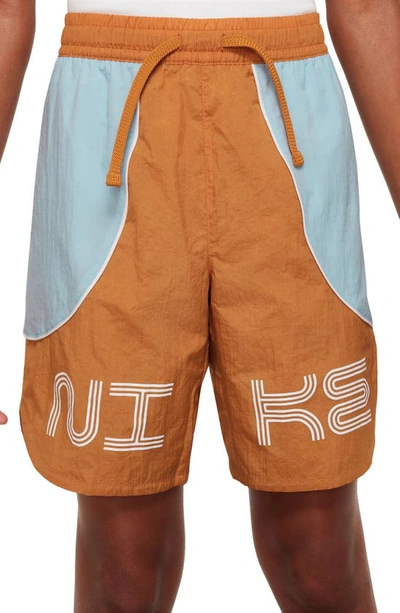 Nike Sportswear Big Kids' (boys') Woven Shorts In Orange