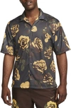 Nike Rose City Mesh Button-up Shirt In Grey