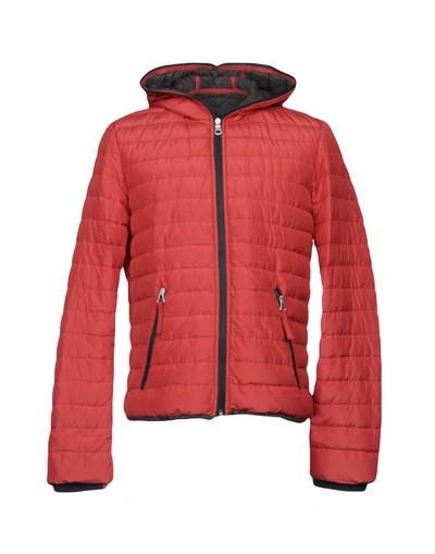 Duvetica Down Jackets In Brick Red