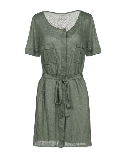 Fine Collection Short Dress In Military Green