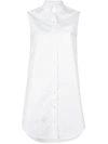 Thom Browne Elongated Sleeveless Button In White