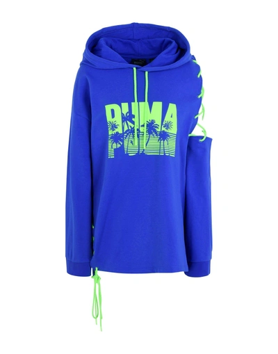 Fenty X Puma Hooded Sweatshirt In Bright Blue