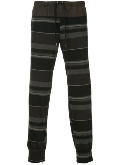 Kolor Striped Track Trousers In Black