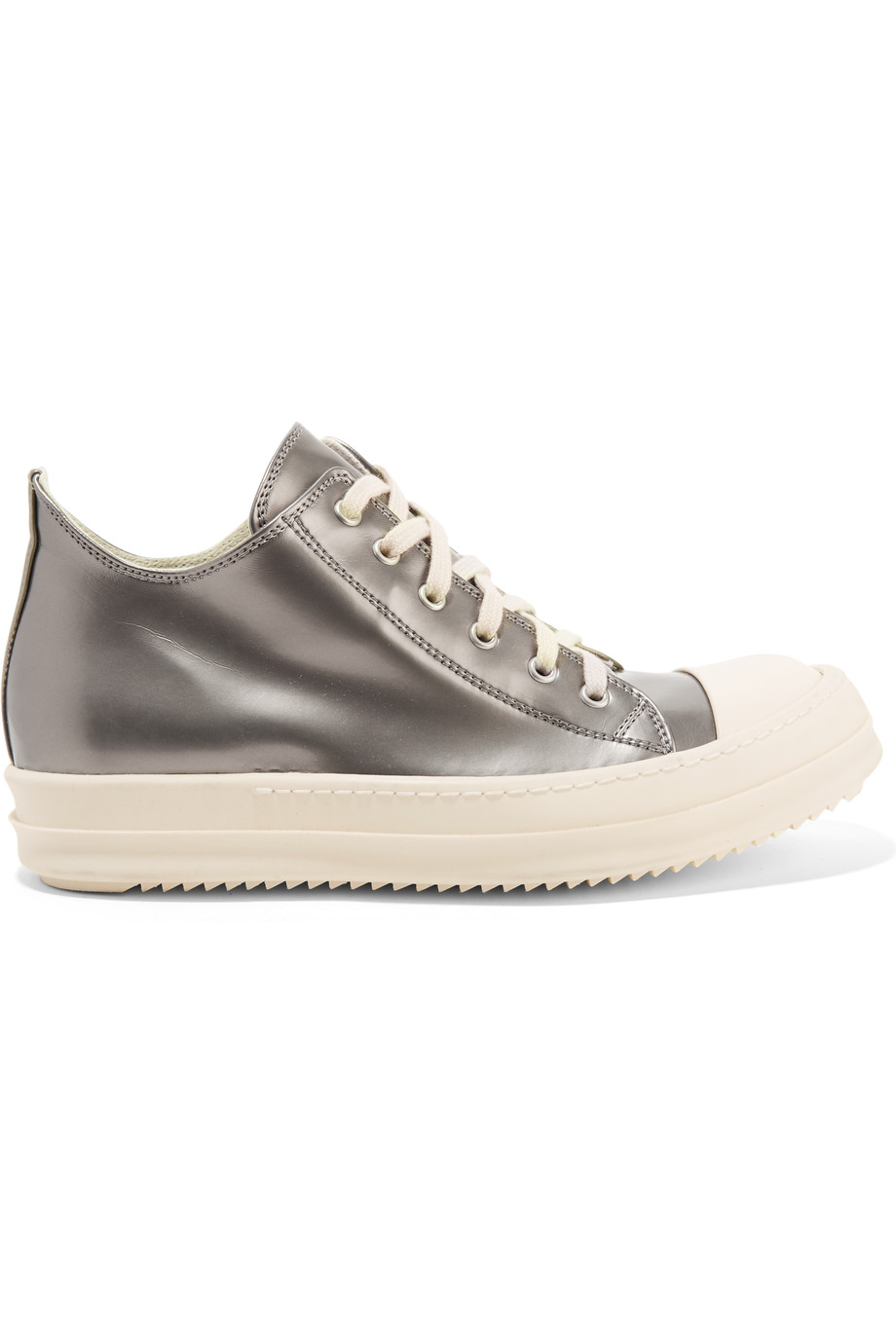 Rick Owens Metallic Patent-leather Sneakers | ModeSens
