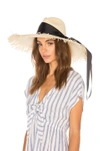 Sensi Studio Extra Long Brim Panama Hat In Tan