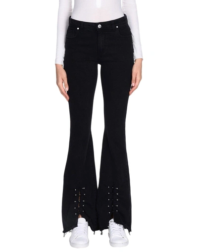 Space Style Concept Denim Pants In Black