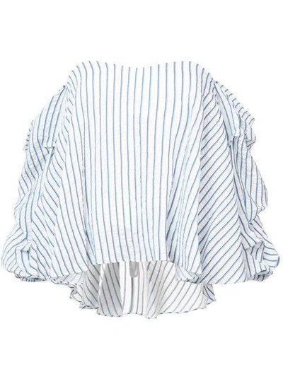 Caroline Constas Gabriella Off Shoulder Blouse - Blue