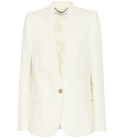 Stella Mccartney Wool Twill Blazer In White