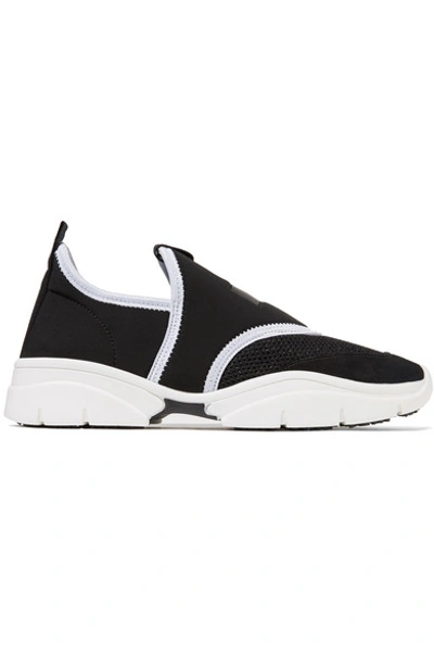 Isabel Marant Kaisee Mesh And Neoprene Slip-on Sneakers In Black