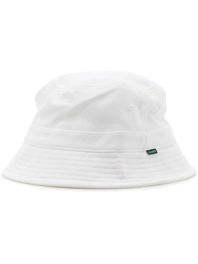 Lacoste Logo-patch Bucket Hat In White