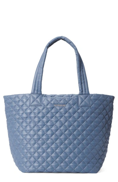 Mz Wallace Metro Deluxe Medium Quilted Nylon Tote Bag In Blue