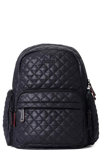 Mz Wallace Metro Quilted Nylon Backpack In Black