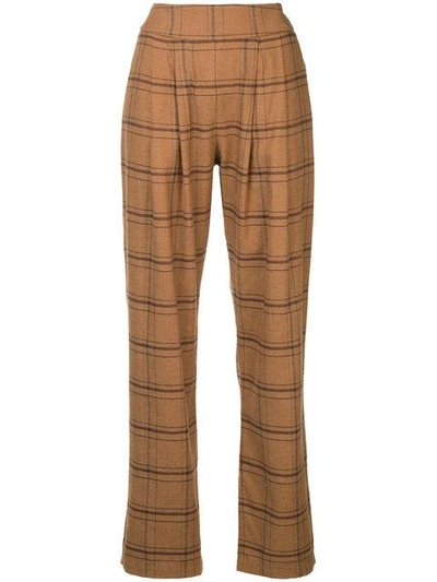 Matin Pleated Front Trousers - Brown