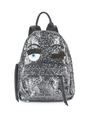 Chiara Ferragni Flirt Embellished Mini Backpack In Dark Grey | ModeSens