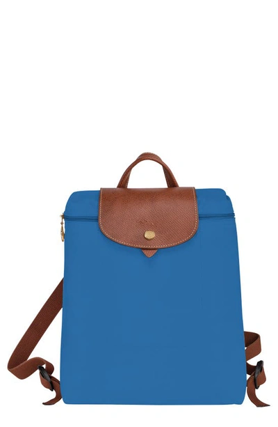 Longchamp Le Pliage Cuir Backpack in Blue NWT  Backpacks, Longchamp le  pliage, Fashion backpack