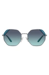 Vogue 55mm Gradient Irregular Sunglasses In Gunmetal