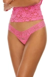 Hanky Panky Daily Lace Low Rise Thong In Dream House Pink