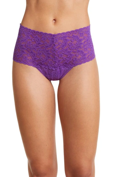 Hanky Panky Retro High Waist Thong In Twilight Purple