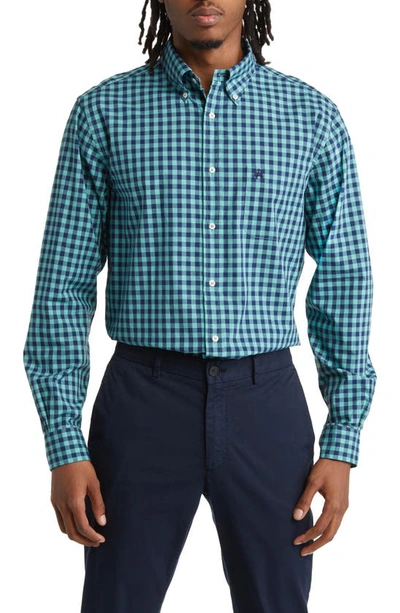 Brooks Brothers Gingham Check Button-down Shirt In Ginggreen