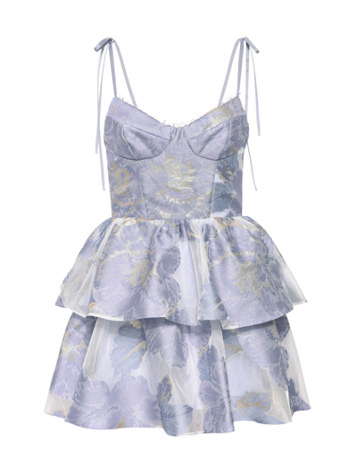 Katie May Sahara Tiered Mini Dress In Periwinkle