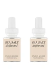 Pura X Studio Mcgee Sea Salt Driftwood 2-pack Diffuser Fragrance Refills In Beige