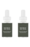 Pura X Bridgewater Candle Company Afternoon Retreat 2-pack Diffuser Fragrance Refills In Black