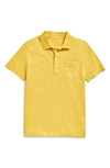 Billy Reid Pensacola Organic Cotton Polo In Chartreuse