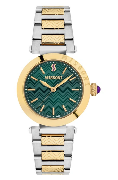 Missoni Atelier Bracelet Watch, 35mm In Two Tone