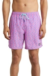 Vineyard Vines Chappy Swim Trunks In Pink