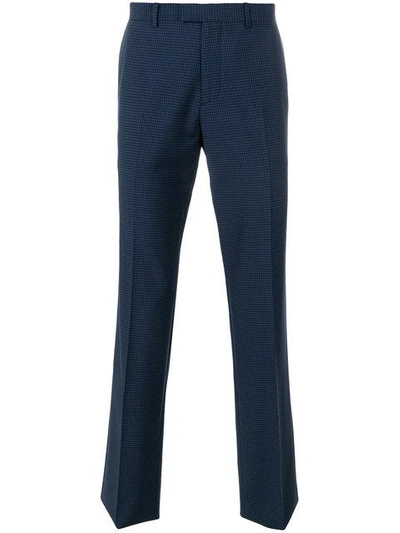 Theory Check Tailored Trousers In Blue