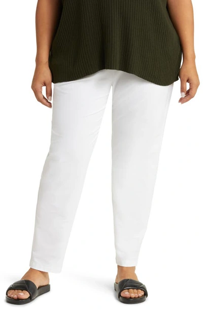 Eileen Fisher Slim Ankle Pants In White