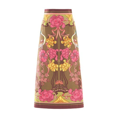 La Doublej Baia Floral-print Midi Skirt In Foulard Liberty