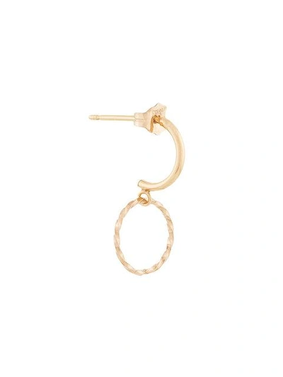 Petite Grand Gold Cirlce Mix And Match Earrings In Metallic