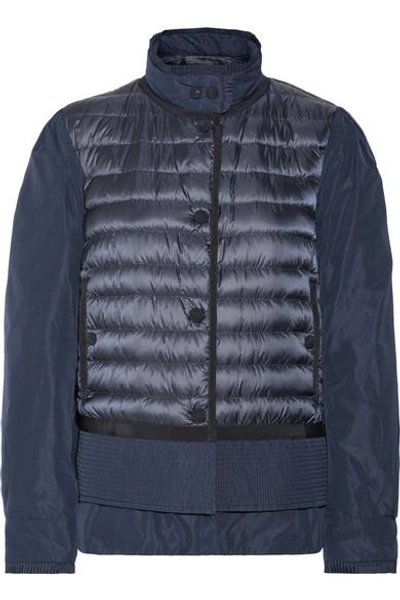 Moncler Quilted Shell Down Jacket In Navy