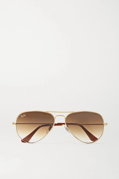 Ray Ban Aviator Gold-tone Sunglasses