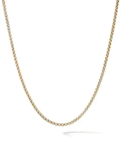 David Yurman Women's Baby Box Chain Necklace In 18k Yellow Gold/1.7mm
