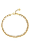 La Rocks Cubic Zirconia Curb Chain Bracelet In Gold