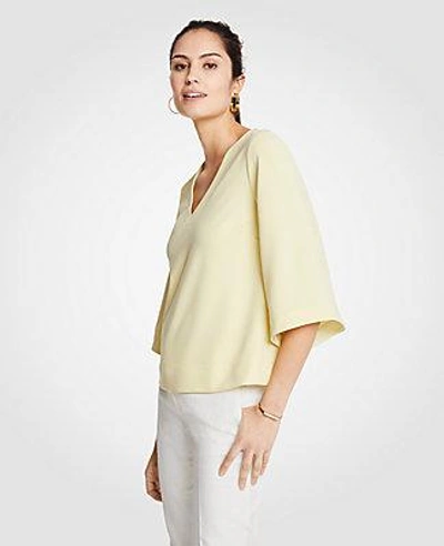 Ann Taylor Petite Flare Sleeve Top In Summer Moon