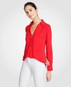 Ann Taylor Petite Camp Shirt In Molten Lava