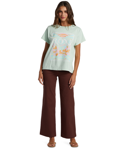Roxy Juniors' Rays Cotton Oversized Short-sleeve T-shirt In Ambrosia