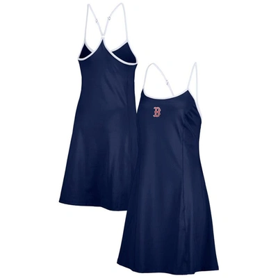 Lusso Navy Boston Red Sox Nakita Strappy Scoop Neck Dress