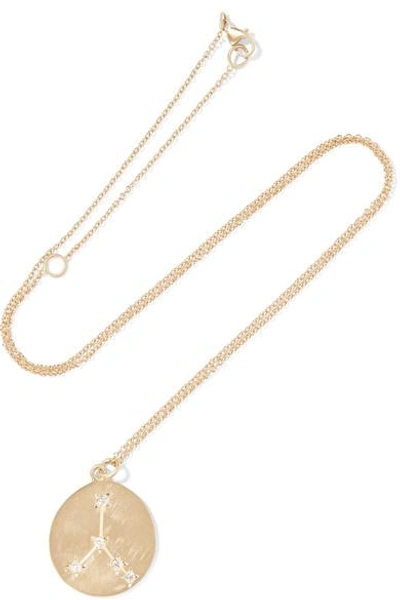 Brooke Gregson Cancer 14-karat Gold Diamond Necklace