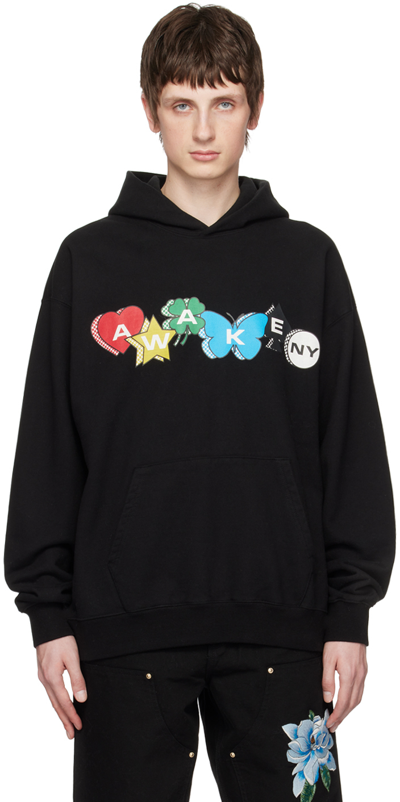 Awake Ny Charm Logo Hooded Sweatshirt In Black