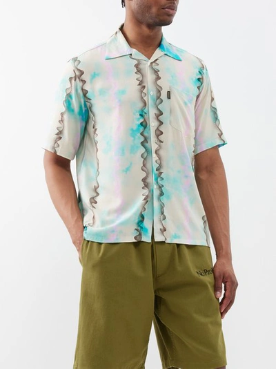 Aries Dune Hawaiian Shirt Alabaster In Grey