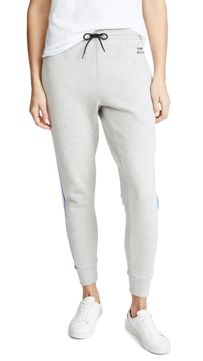 Etre Cecile Rib Track Pants In Light Grey Marle