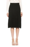 Alexia Admor Eliza Pleated Knit Skirt In Black