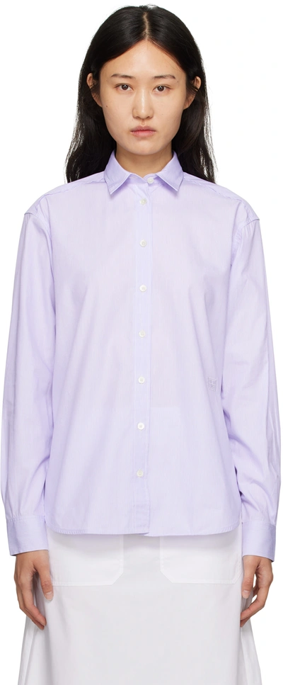 Totême Signature Shirt In Lilac_stripe