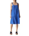 Whistles Florencia Shirred Sundress In Blue