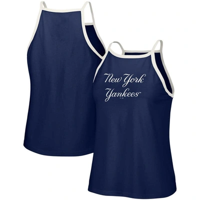 Lusso Style  Navy New York Yankees Nadine Halter Tank Top